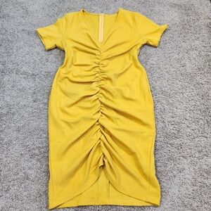 Chic Yellow High Low Women's Dress size L